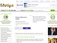Tablet Screenshot of depression.lifetips.com