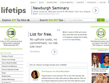 Tablet Screenshot of faith.lifetips.com