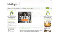 Desktop Screenshot of collegesafety.lifetips.com