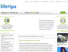 Tablet Screenshot of pepperspray.lifetips.com