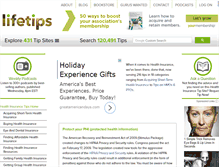 Tablet Screenshot of healthinsurance.lifetips.com