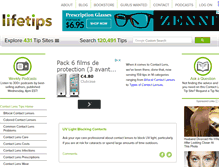 Tablet Screenshot of contactlens.lifetips.com