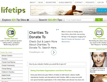 Tablet Screenshot of charity.lifetips.com