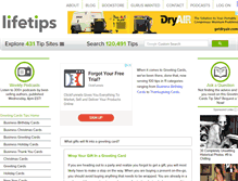Tablet Screenshot of greetingcards.lifetips.com