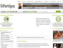 Tablet Screenshot of nutrition.lifetips.com